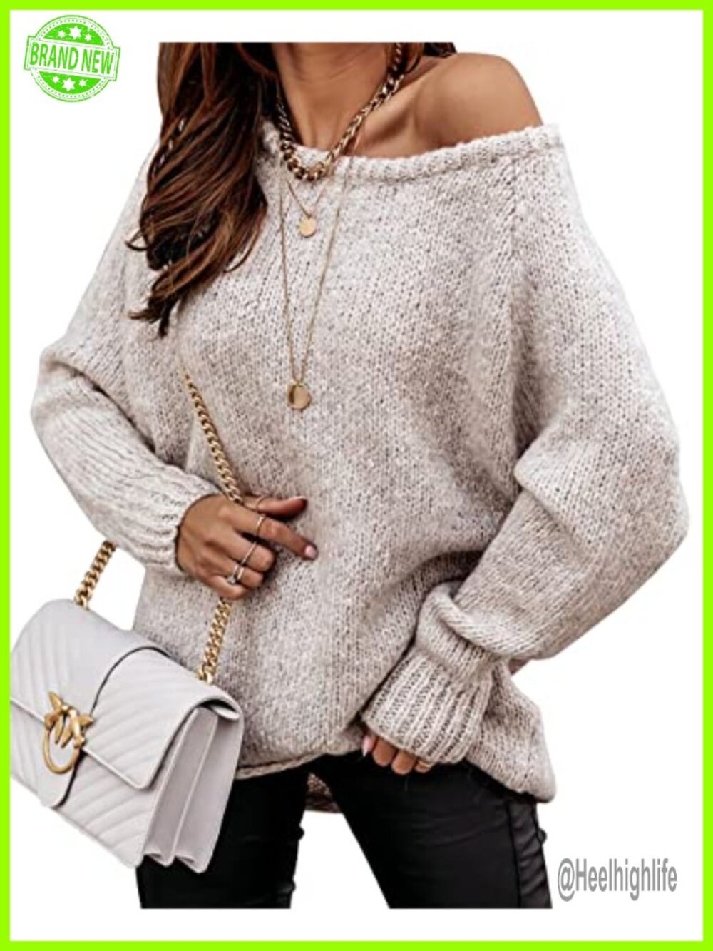 Oversized Chunky Knit Pullover Sweater